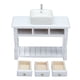 thumbnail image 1 of Tocador de casa de muñecas juguetes únicos blancos lavabo de casa de muñecas fresco en miniatura para casa de muñecas en miniatura 1:12 ANGGREK Otros, 1 of 8