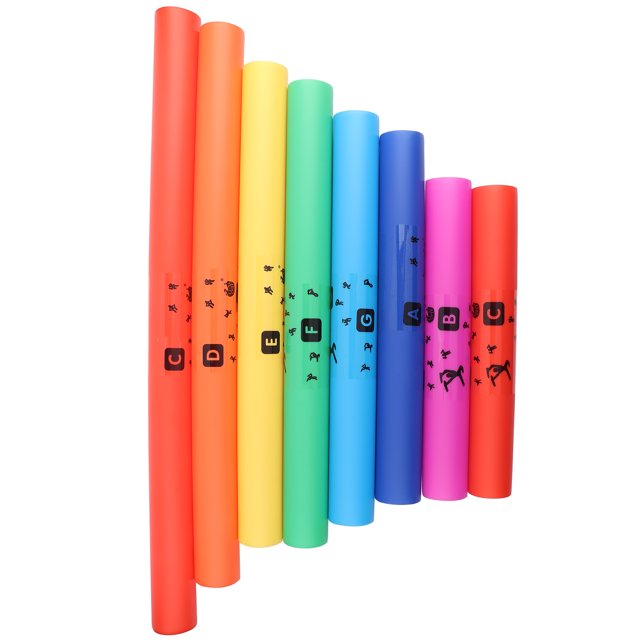 Juego de tubos de percusión afinados de 8 tonos Tubos de instrumentos de percusión Juguetes musicales para ni?os Juguete musical para ni?os Ecomeon no