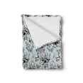 thumbnail image 2 of Shabby Flora Soft Flannel Fleece Blanket, Vintage Monochrome Pond Water Flowers Lily Carp Snail Twigs Artwork, Cozy Plush for Indoor and Outdoor Use, 50" x 70", Baby Blue Black White, by Ambesonne, 2 of 6