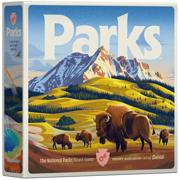 Keymaster Games Parks (2nd Edition) | Base Camp | Beautiful Strategy Game for Families, Adults, Kids or Solo | Explore Nature and The Outdoors by Hik