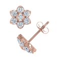 thumbnail image 2 of 1/2 Carat Diamond Star Stud Earrings in 14K Rose Gold (I1-I2 Clarity), 2 of 4