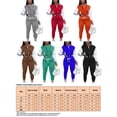 thumbnail image 2 of LUXUR Women Single Breasted 2 Piece Tracksuit With Pockets Running Jogger Set Grey S, 2 of 3