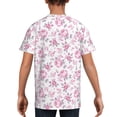 thumbnail image 5 of Wukai Rose Flowers Youth Unisex Short Sleeve T-Shirt for Boys, Girls, Teens, and Kids-X-Small, 5 of 7