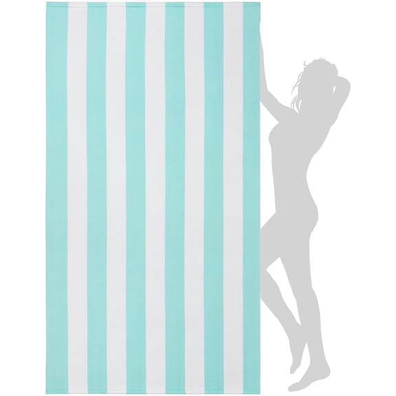 OWNTIDE XL Microfiber Beach Towel 40"x70" - Oversized, Lightweight, Quick Dry Pool & Travel Towel for Adults, Men, Women, Aqua