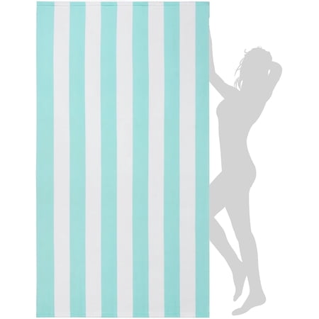 Extra Large Beach Towel - Oversized Mircofiber Beach Towel 40'' x 70'', XL Striped Lightweight Pool Towel, Big Cabana Swim Travel Towel for Adults Mens Women,Navy Blue