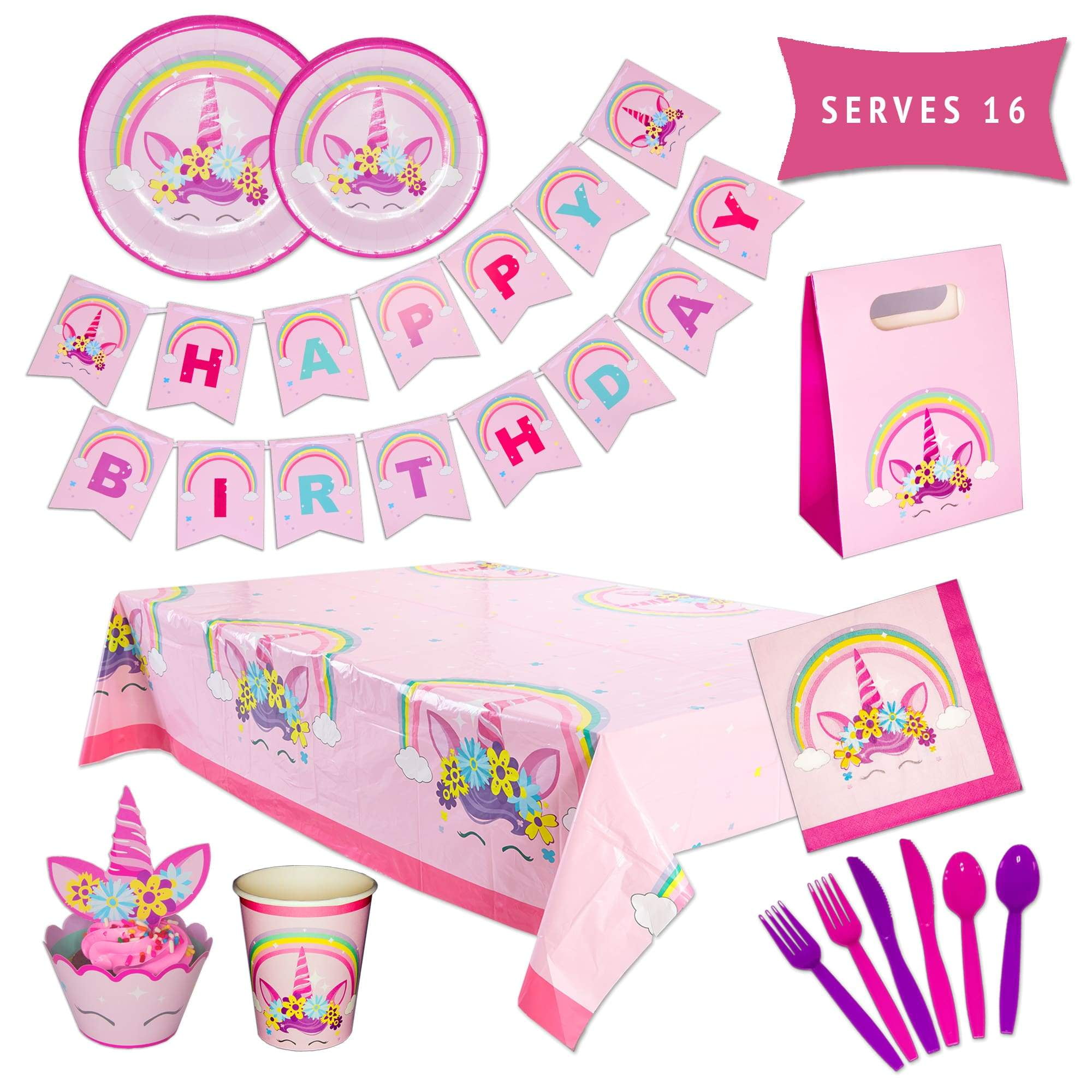 36 Piece Unicorn Theme Birthday Party Favor Bundle and Activity Kit for Kids Parties or Classroom Mixed