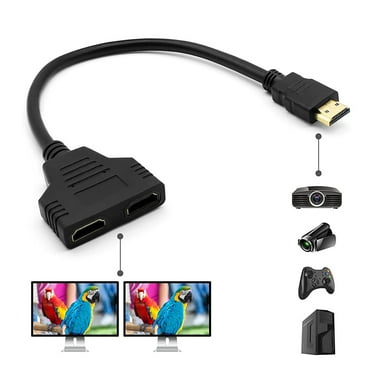 HDMI-compatible Splitter Adapter Cable Male To Dual Female 1 In 2 Out HDMI Splitter for Dual Monitors