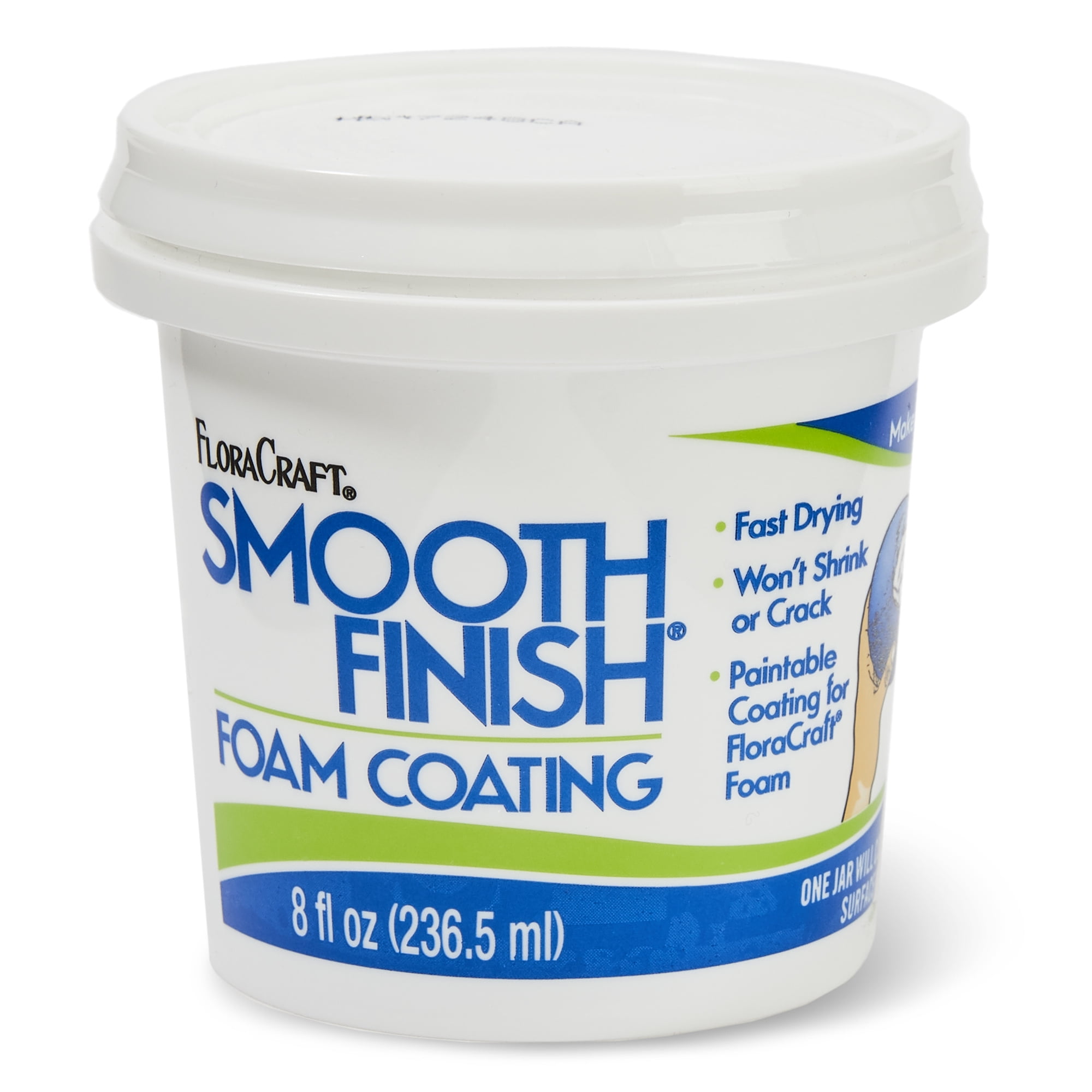 FloraCraft Smooth Finish Foam Coating 8 Ounce White