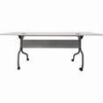 thumbnail image 5 of Lorell White Laminate Flip Top Training Table - For - Table TopWhite Top - Silver Base - 4 Legs - 23.60" Table Top Length x 72" Table Top Width - 29.50" Height - Assembly Required - 1 Each, 5 of 7