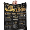 thumbnail image 2 of 75th Birthday Gifts for Women - 75 Birthday Gifts for Men - Gifts for 75 Year Old Woman or Man - 75 Year Old Birthday Gifts for Women - 75th Birthday Gifts Throw Blanket 50x60, 2 of 6