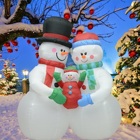 Fashionlite 8 Feet Christmas Xmas Inflatable Snowmen Family Lighted Fashionlite 8 Feet Christmas Xmas Inflatable Snowmen Family Lighted Blow-Up Yard Party Decoration - Fashionlite 8 Feet Christmas Xmas Inflatable Snowmen Family Lighted
