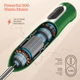 thumbnail image 5 of Potente batidora de inmersión, batidora de mano eléctrica de 500 vatios con modo turbo, base desmontable. Batidora de cocina de mano para sopa, batidos, puré, comida para bebés, cuchillas de acero ino, 5 of 5