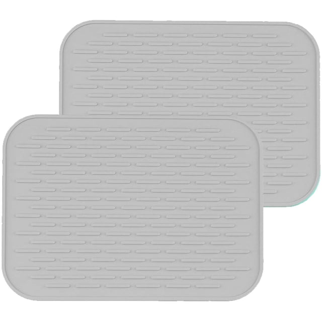 DAMAIE 2pcs Silicone Dish Drying Mat Mat Heat & Resistant Mat Easy Clean Dishwasher Safe Eco-Friendly