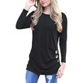 thumbnail image 1 of Camiseta informal de manga larga para mujer, cuello redondo, camiseta suelta, blusa XL TUNC Sencillez, 1 of 4