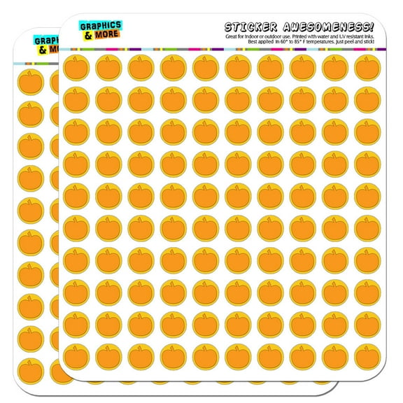 pumpkin halloween thanksgiving harvest fall 1/2" (0.5") scrapbooking crafting stickers