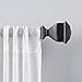 thumbnail image 3 of Exclusive Home Curtains Napoleon 1" Curtain Rod and Finial Set, 36"-72", Matte Black, 3 of 4