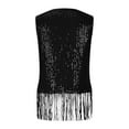 thumbnail image 6 of AherBiu Sequin Tank Tops for Women Fringe Party Tops Sleeveless Tassels Clubewear Sparkly Camisole Tops, 6 of 9