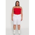 thumbnail image 2 of Womens Plus Size Trendy High Waisted Bermuda Shorts with Cargo Pockets, 2 of 5