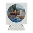 thumbnail image 2 of Moose in the River Forest Woods Wilderness Can Cooler - Drink Sleeve Hugger Collapsible Insulator - Beverage Insulated Holder, 2 of 4