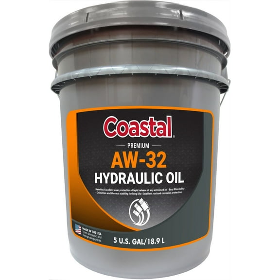 Coastal 45009 Premium Hydraulic Oil, 5 gal, Plastic Pail, Clear Amber, Liquid