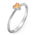 thumbnail image 3 of Bague Pierre de Naissance en Forme de Cœur - Citrine (Novembre), 3 of 6