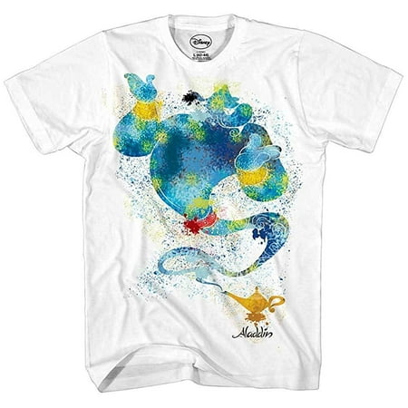 Funny Movie Old Shirt Aladdin Genie Ink Blob Alladin Lamp Movie Disney World Disneyland Funny Mens Adult Graphic Tee T-Shirt Apparel ()