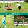 thumbnail image 6 of CYFIE Kids Swing Set for Outdoor Backyard Playset with Saucer, Metal Swing Set, 6 of 11
