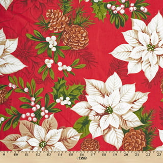 Christmas Fabric 2.5” Strips, Tartan Holiday, Poinsettia, Florals