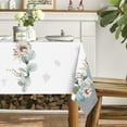 thumbnail image 6 of Fall Tablecloth 60x84 Inch Rectangular, Thanksgiving Autumn Harvest Watercolor Flowers and Pumpkins Blue Table Cover for Party Picnic Dinner Decor, 6 of 6