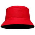 thumbnail image 6 of Reversible Bucket Hat For Men Women Summer Travel Beach Outdoor Fishing Hat 100% Cotton - Red/Black, 6 of 7