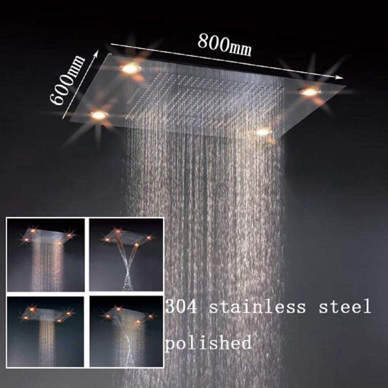 Modern Rain Showerheads With Cascade & Mist