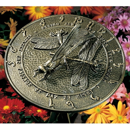 - Dragonfly Sundial, French Bronze