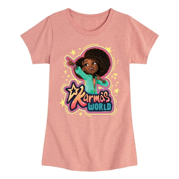 Karma's World - Logo - Toddler And Youth Girls Fitted Short Sleeve Graphic T-Shirt