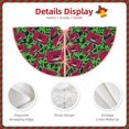 thumbnail image 4 of Daiia Graffiti Tape Drawing Merry Christmas Tree Skirt , Xmas Large Lace-up Tree Skirt, Santa Snowflakes Rustic Home Decorations New Year Party Farmhouse Decor-30", 4 of 7