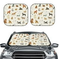 thumbnail image 2 of Gukieu Dogs Funny Pets Print Car Windshield Sun Visor, Foldable Anti-UV Car Sun Visor Suitable for Vans, Trucks Car Accessories-Small, 2 of 6