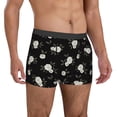 thumbnail image 5 of Men's Boxer Briefs, Rose Flowers Black Soft Comfy Mens Underwear Boxer Briefs Breathable With Widen Waist, 5 of 7