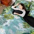 thumbnail image 4 of Manfei Botanical Plants 7pcs Bedding Comforter Set for Children Kids Teens,Watercolor Trees Queen Bedding Sets Super Cozy,Jungle Woodland Queen Sheet Sets,Lightweight Room Decor,Reversible, 4 of 8