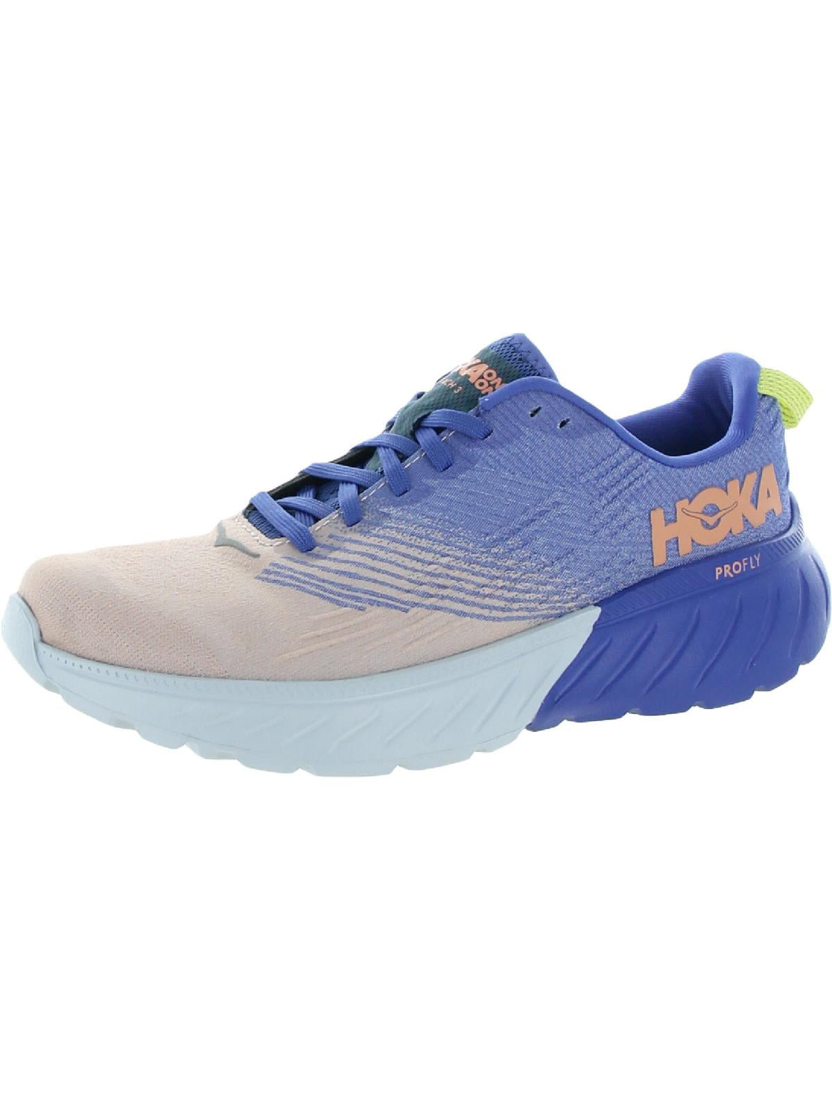 Hoka One One Womens Mach 3 Knit Workout Running Shoes Blue 7 Medium (B,M)