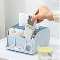 thumbnail image 4 of Tissue Box Holder & Tablet Stand Organizer for Bedroom & Desktop - blue, 4 of 5