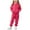 Hot Pink, variant on fatyb Boys Girls Sweatsuit Sets Fleece Lined Tracksuit Zip up Hoodies Sweatpants Activewear for School