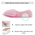 thumbnail image 5 of Diabetic Slippers for Women Memory Foam Arthritis Edema Adjustable Open Toe Swollen Feet House Shoes, Pink 6, 5 of 7