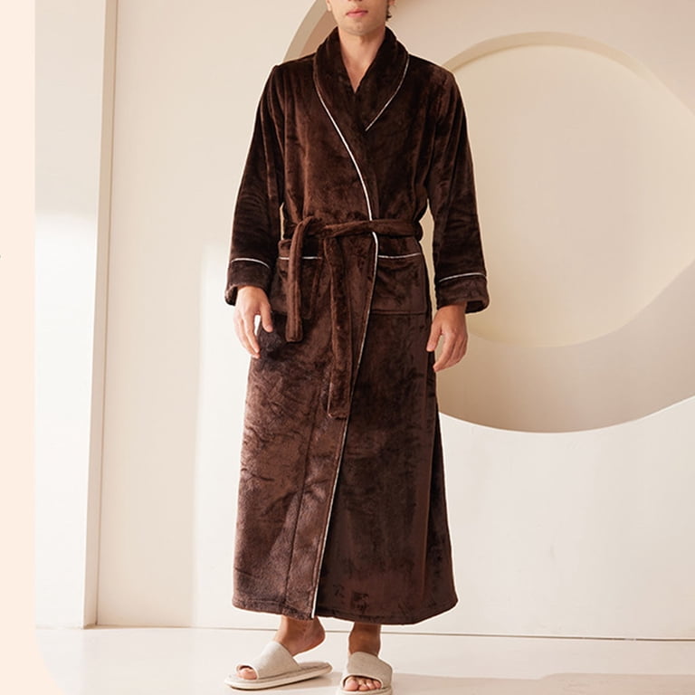 Joau Women's Plush Bathrobe Soft Flannel Fleece Long House Robe Winter Warm  Robes Nightgowns Luxury Dressing Gown with Pockets - Walmart.com
