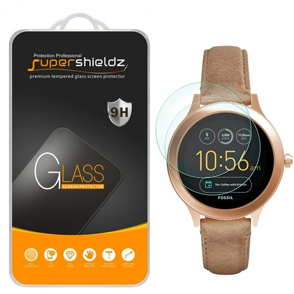 [2-Pack] Supershieldz for Fossil Q Venture Gen 3 Tempered Glass Screen Protector, Anti-Scratch, Anti-Fingerprint, Bubble Free