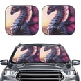 thumbnail image 2 of Zufioo Dragon Print Folding Car Windshield Sun Visor, Anti-ultraviolet Sun Visor, Suitable for Trucks, Vans Car Accessories-Small, 2 of 6