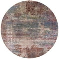thumbnail image 1 of Ahgly Company Indoor Round Mid-Century Modern Khaki Rose Pink Oriental Area Rugs, 8' Round, 1 of 6