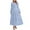 Light Blue, variant on Busydd Women Dresses Solid Color Long Sleeve Wedding Guest Dresses for Women Casual V Neck Tunic Fall Dress Fashion Pleated Tiered Midi Dresses for Women S