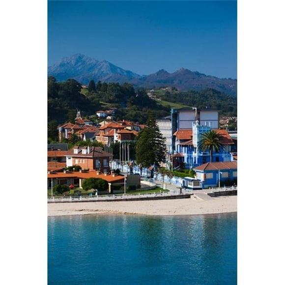 Danita Delimont PDDEU27WBI1130B Vacation Homes by Playa De Santa Marina Ribadesella Spain Poster Print by Walter Bibikow, 18 x 24
