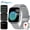 【silvery】, variant on New 2024 Unisex Smartwatch: Stylish Design, Stainless Steel Strap, High-Resolution Display, Sleep & Activity Tracker, Compatible with Android/iOS, Free Strap Included