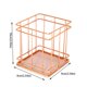 thumbnail image 5 of Cesta de papelería de liquidación inicial A, caja de almacenamiento de oro rosa, cesta de escritorio, almacenamiento moderno, cesta de almacenamiento, 5 of 8