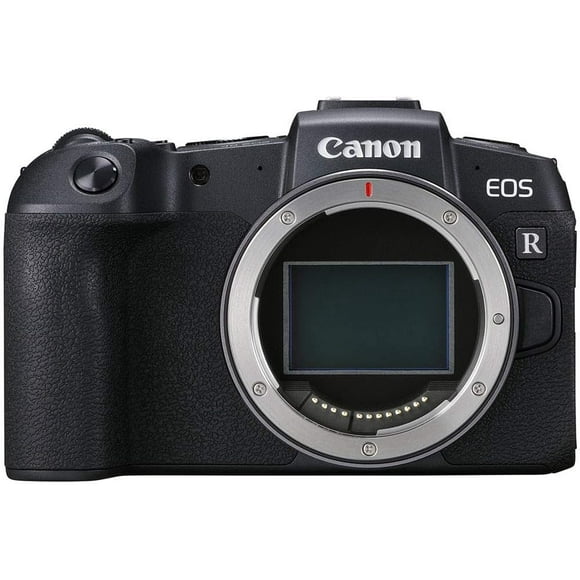Cámara digital Canon EOS RP solo cuerpo con cargador de batería, batería y correa; negro